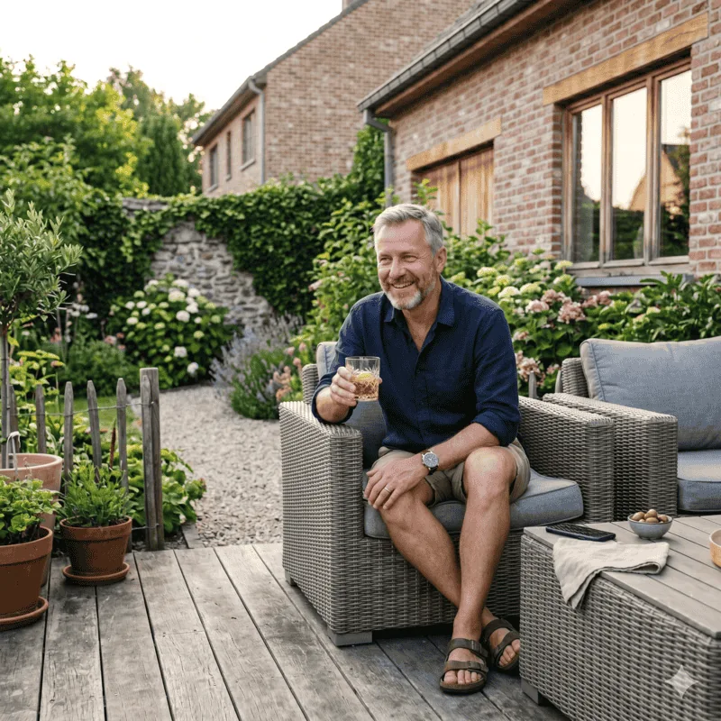 Homme - terrasse